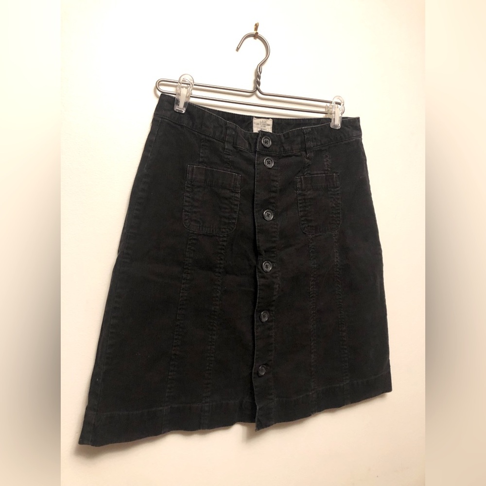 Black Corduroy Skirt